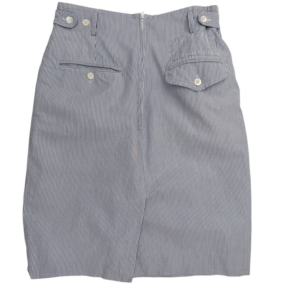 Ralph Lauren Skirt Womens Size 2 Blue White Seersucker Striped Mini Skirt